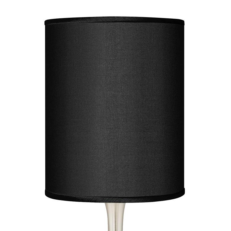 Image 2 Possini Euro Droplet 23 1/2 inch Black Faux Silk Brushed Steel Table Lamp more views
