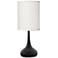 Possini Euro Droplet 23 1/2" Cream Faux Silk and Black Table Lamp