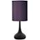 Possini Euro Droplet 23 1/2" Eggplant Purple Faux Silk and Black Lamp