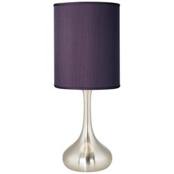 Possini Euro Droplet 23 1/2&quot; Eggplant Purple Nickel Modern Table Lamp