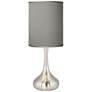 Possini Euro Droplet 23 1/2" Gray and Brushed Nickel Modern Table Lamp