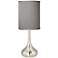 Possini Euro Droplet 23 1/2" Gray and Brushed Nickel Modern Table Lamp
