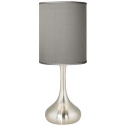 Possini Euro Droplet 23 1/2&quot; Gray and Brushed Nickel Modern Table Lamp