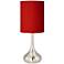 Possini Euro Droplet 23 1/2" Red and Nickel Modern Table Lamp