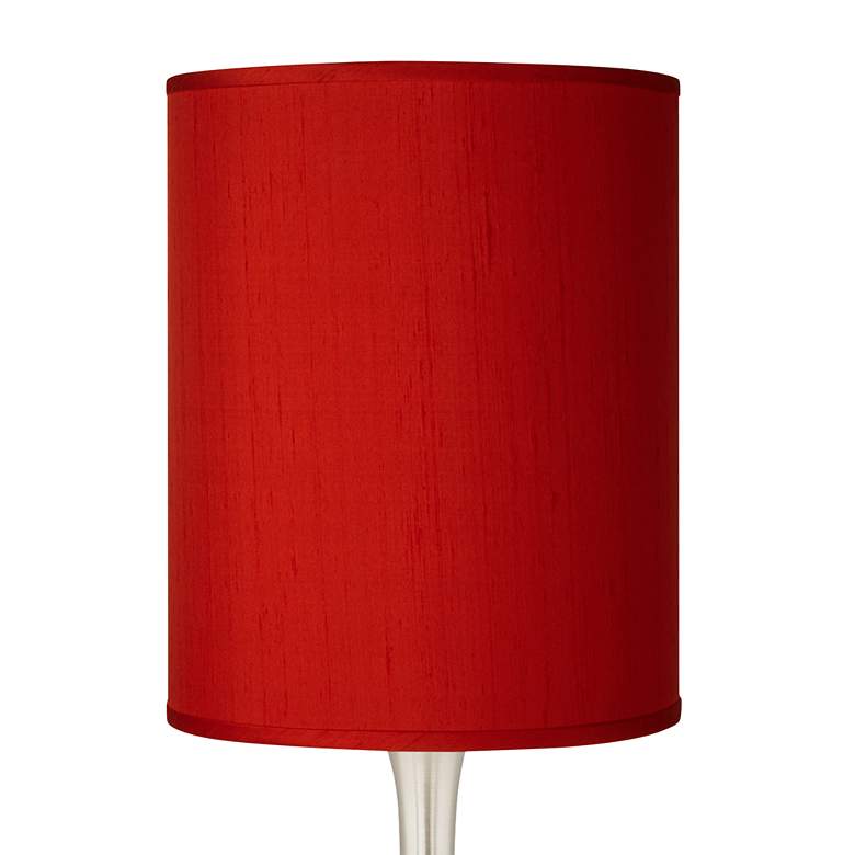 Image 3 Possini Euro Droplet 23 1/2" Red and Nickel Modern Table Lamp more views