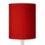 Possini Euro Droplet 23 1/2" Red Faux Silk Table Lamps Set of 2