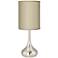 Possini Euro Droplet 23 1/2" Table Lamp with Sesame Faux Silk Shade