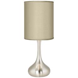 Possini Euro Droplet 23 1/2&quot; Table Lamp with Sesame Faux Silk Shade