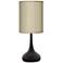 Possini Euro Droplet 23 1/2" Taupe Faux Silk and Black Table Lamp