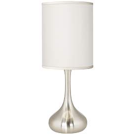 Image1 of Possini Euro Droplet 24 1/2" Table Lamp with Cream Faux Silk Shade