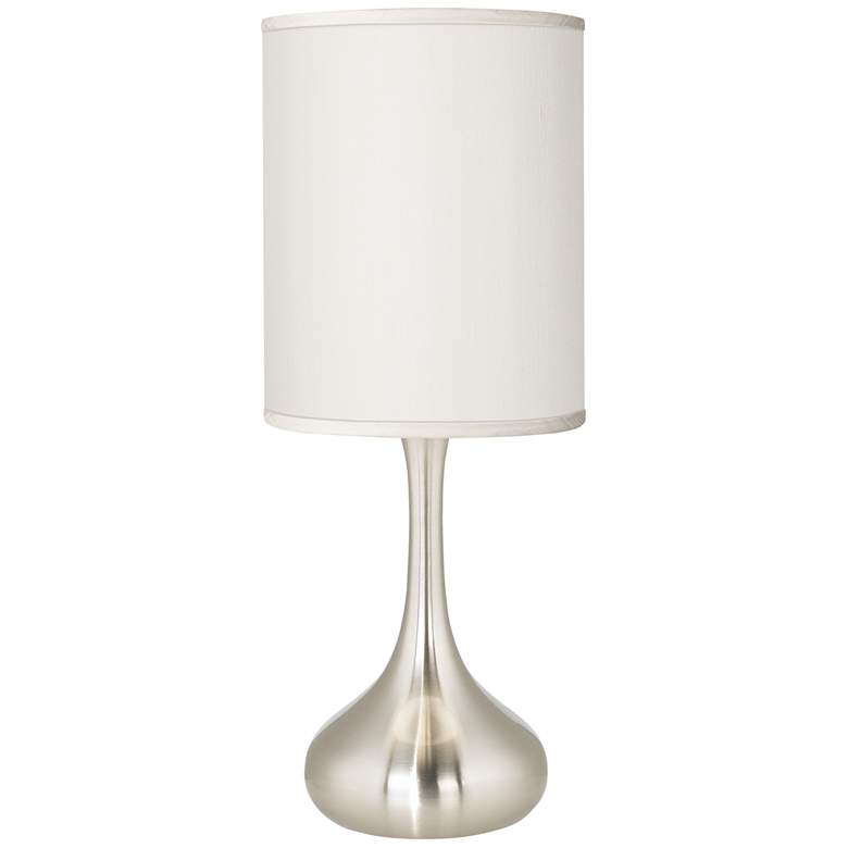 Image 1 Possini Euro Droplet 24 1/2" Table Lamp with Cream Faux Silk Shade