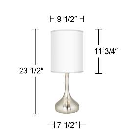 Image4 of Possini Euro Droplet 24 1/2" Table Lamp with Cream Faux Silk Shade more views
