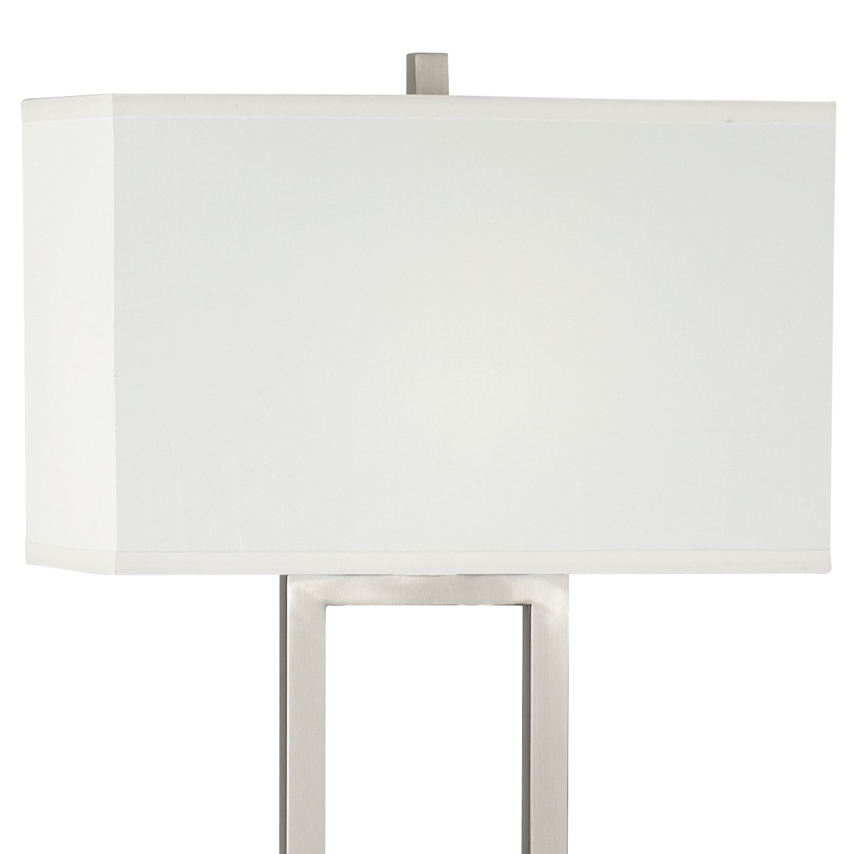 Image 2 Possini Euro Duarte 61" Modern Satin Nickel Column Floor Lamp Set of 2 more views