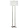 Possini Euro Duarte 61" Modern Satin Nickel Open Column Floor Lamp