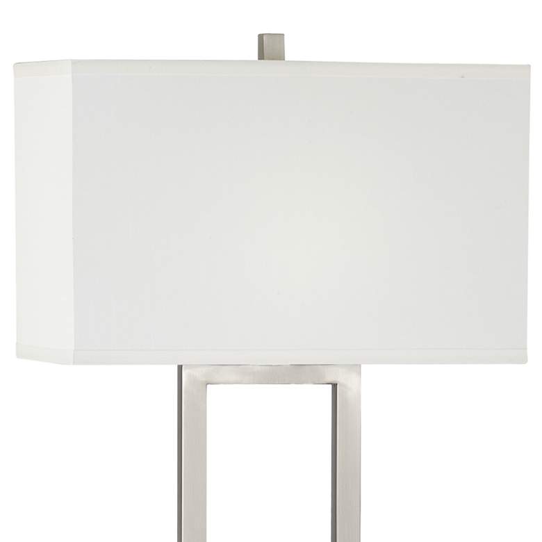 Image 3 Possini Euro Duarte 61" Modern Satin Nickel Open Column Floor Lamp more views