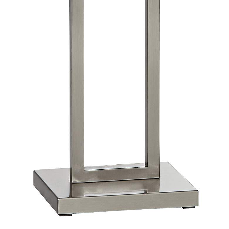 Image 4 Possini Euro Duarte 61" Modern Satin Nickel Open Column Floor Lamp more views