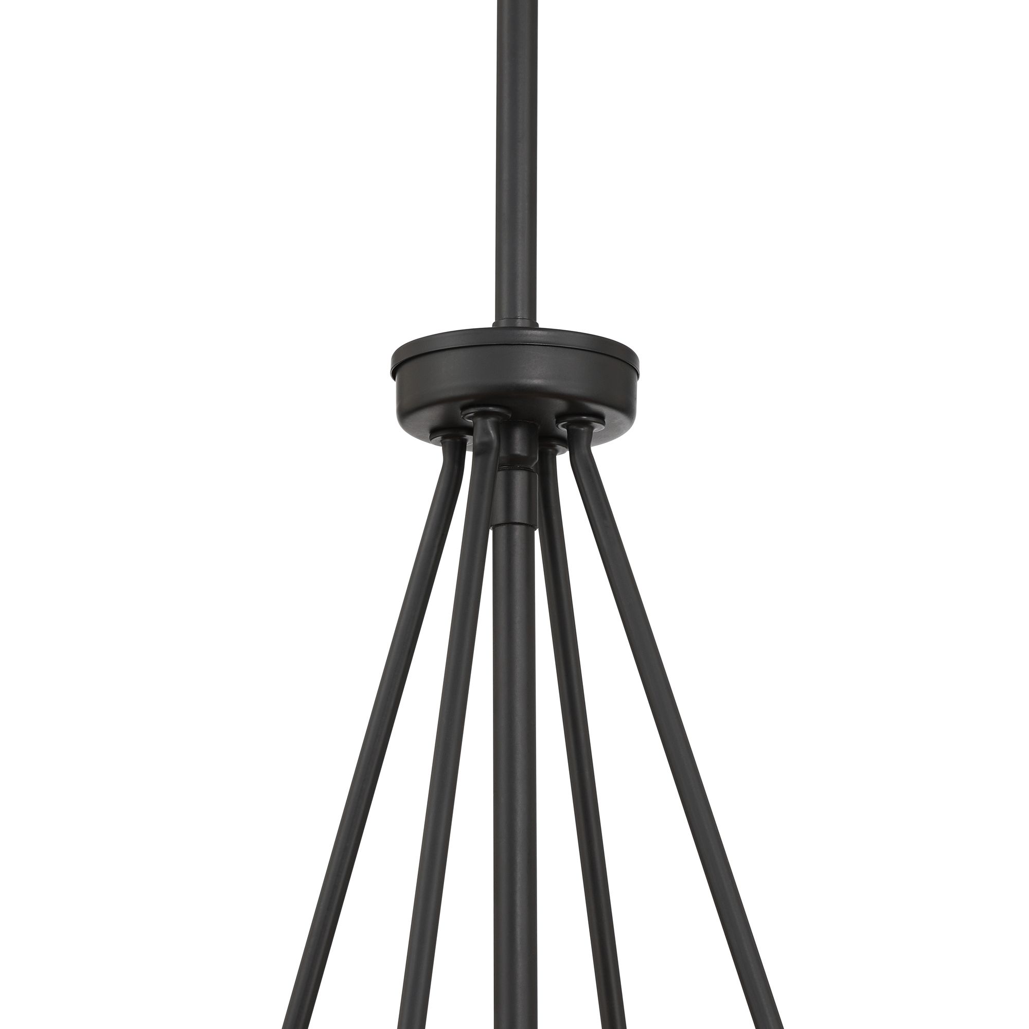 Image 6 Possini Euro Duende 22" Wide Matte Black and Wicker 4-Light Chandelier more views