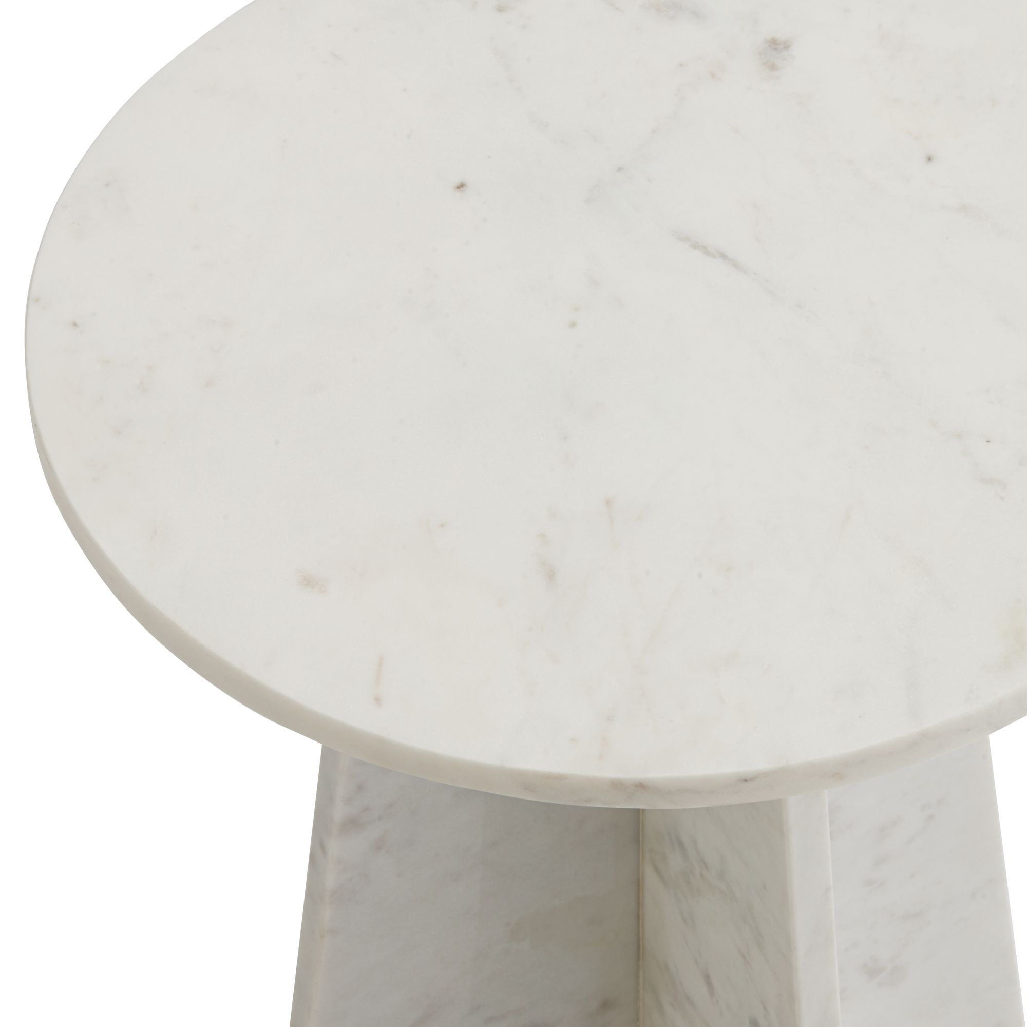 Image 4 Possini Euro Dulce 22" High White Marble Side Table more views