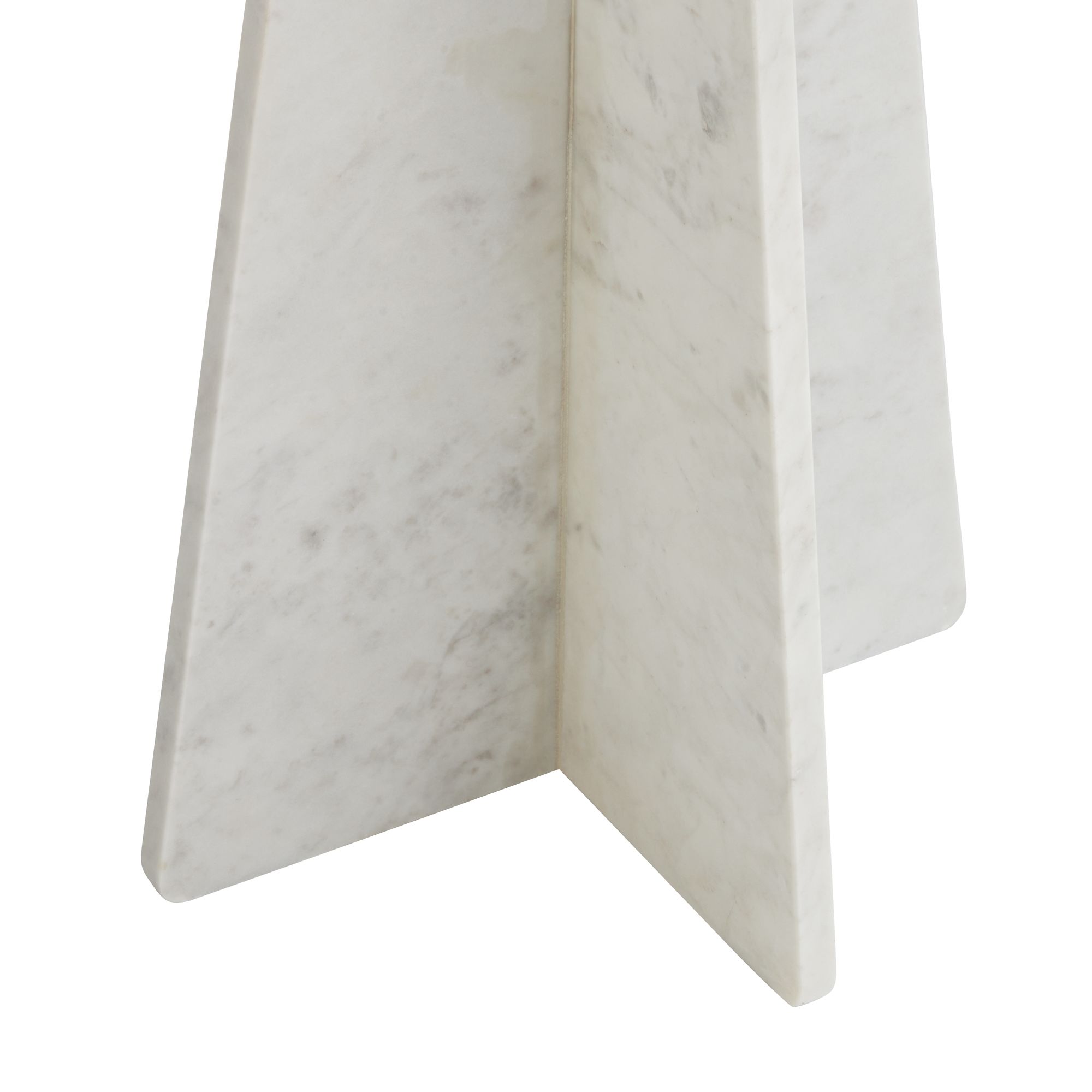 Image 5 Possini Euro Dulce 22" High White Marble Side Table more views
