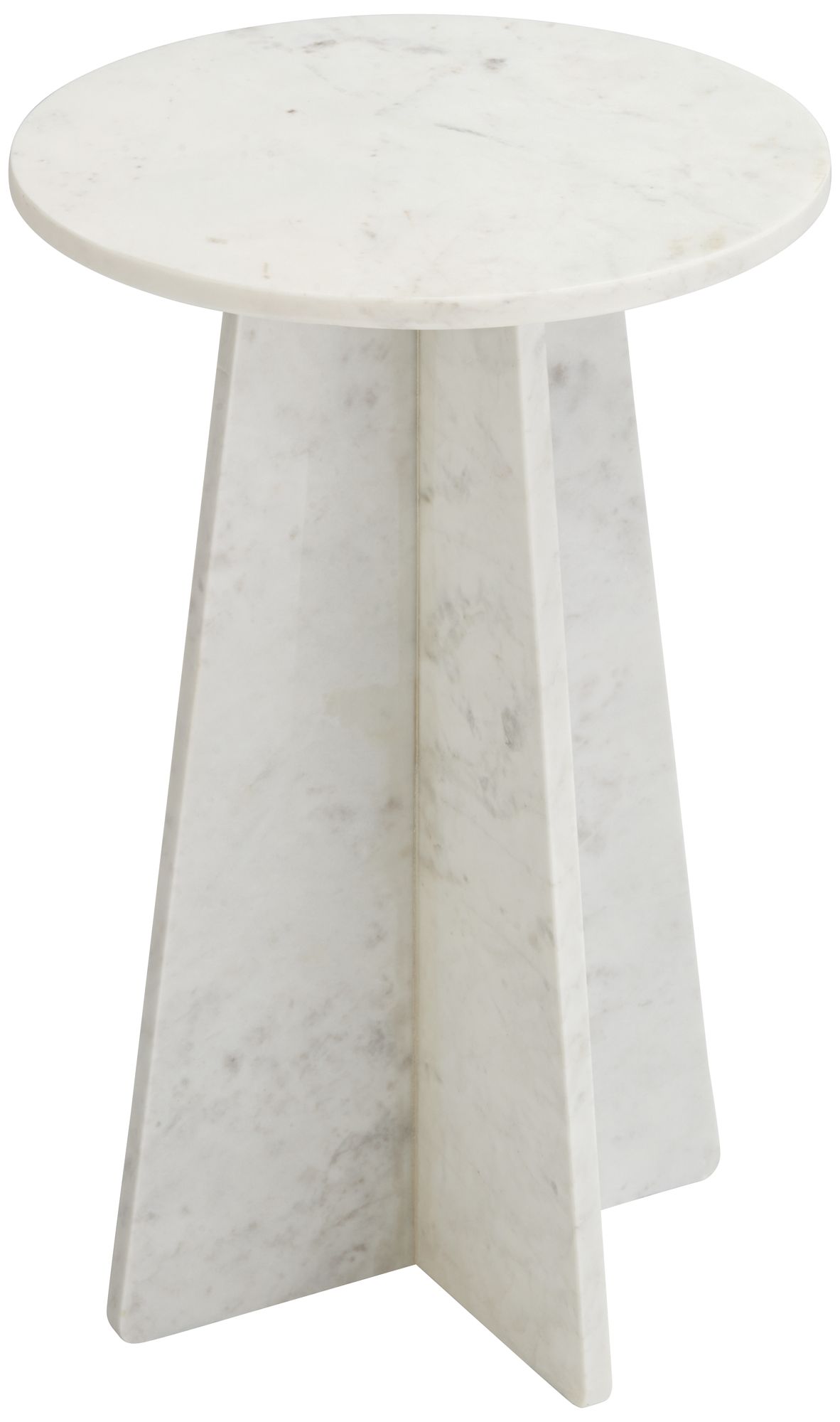 Image 6 Possini Euro Dulce 22" High White Marble Side Table more views