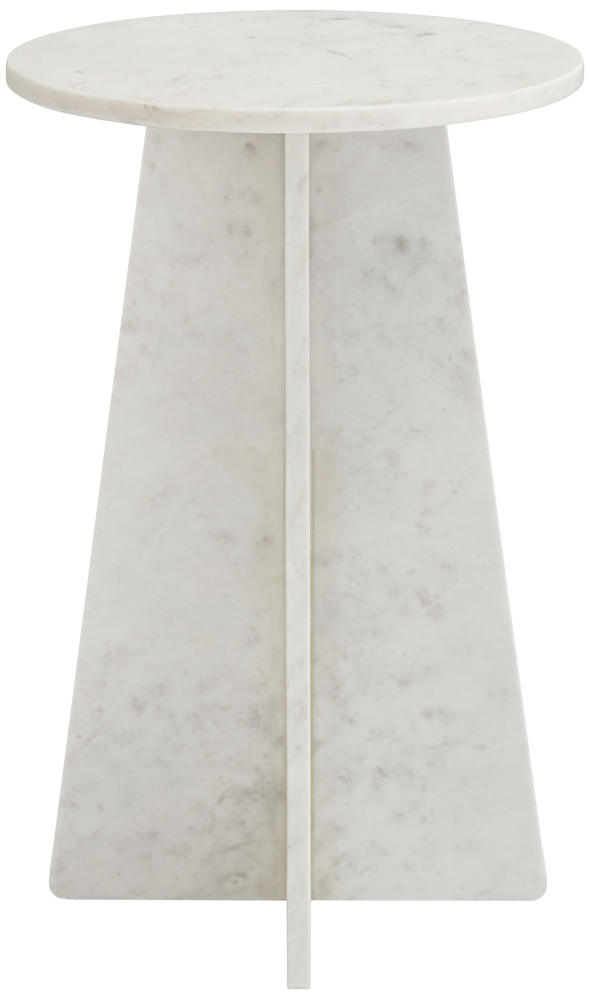 Image 7 Possini Euro Dulce 22" High White Marble Side Table more views