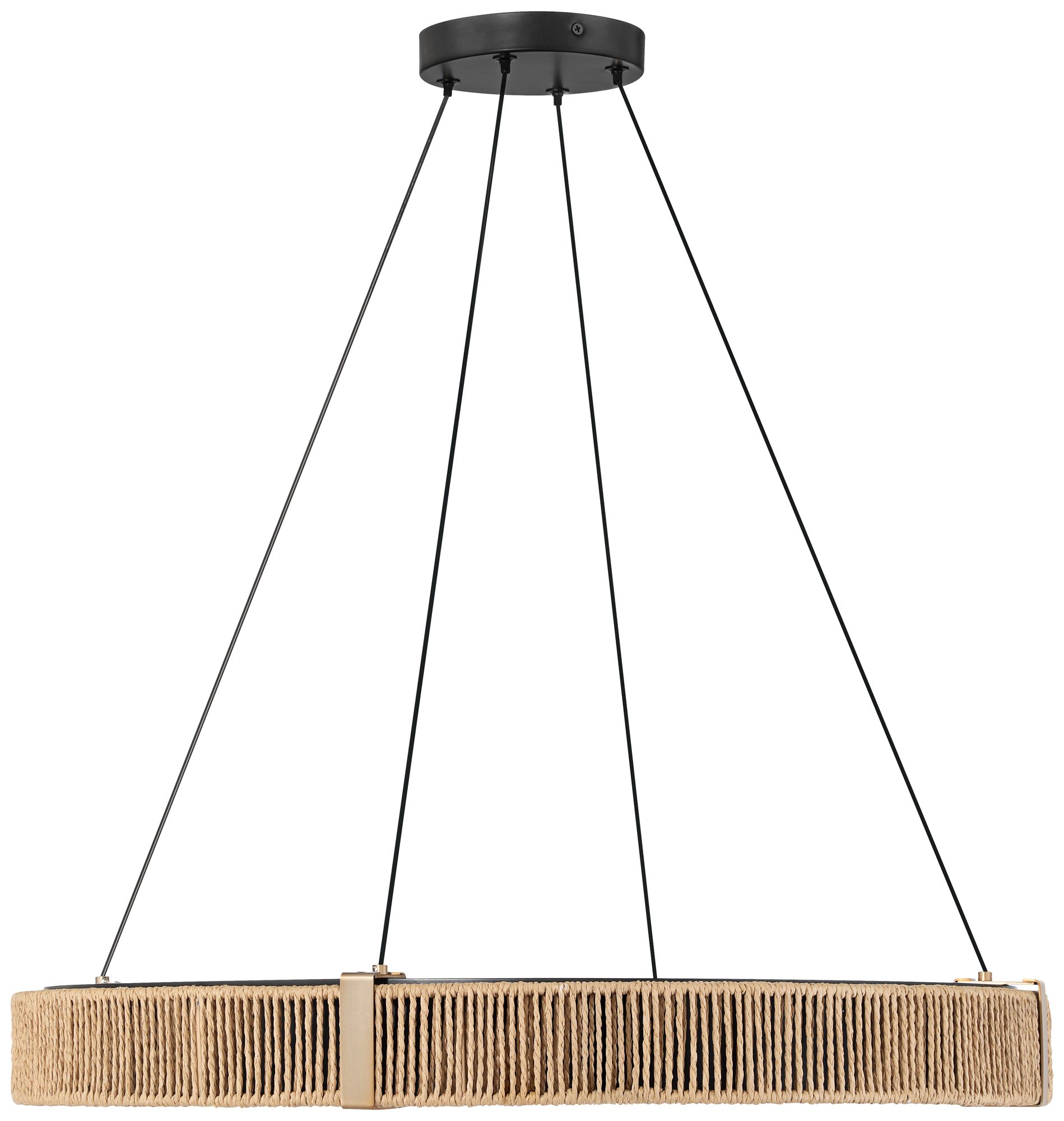 Possini Euro Dulce 25" Wide Natural Rope LED Coastal Pendant Light in scene
