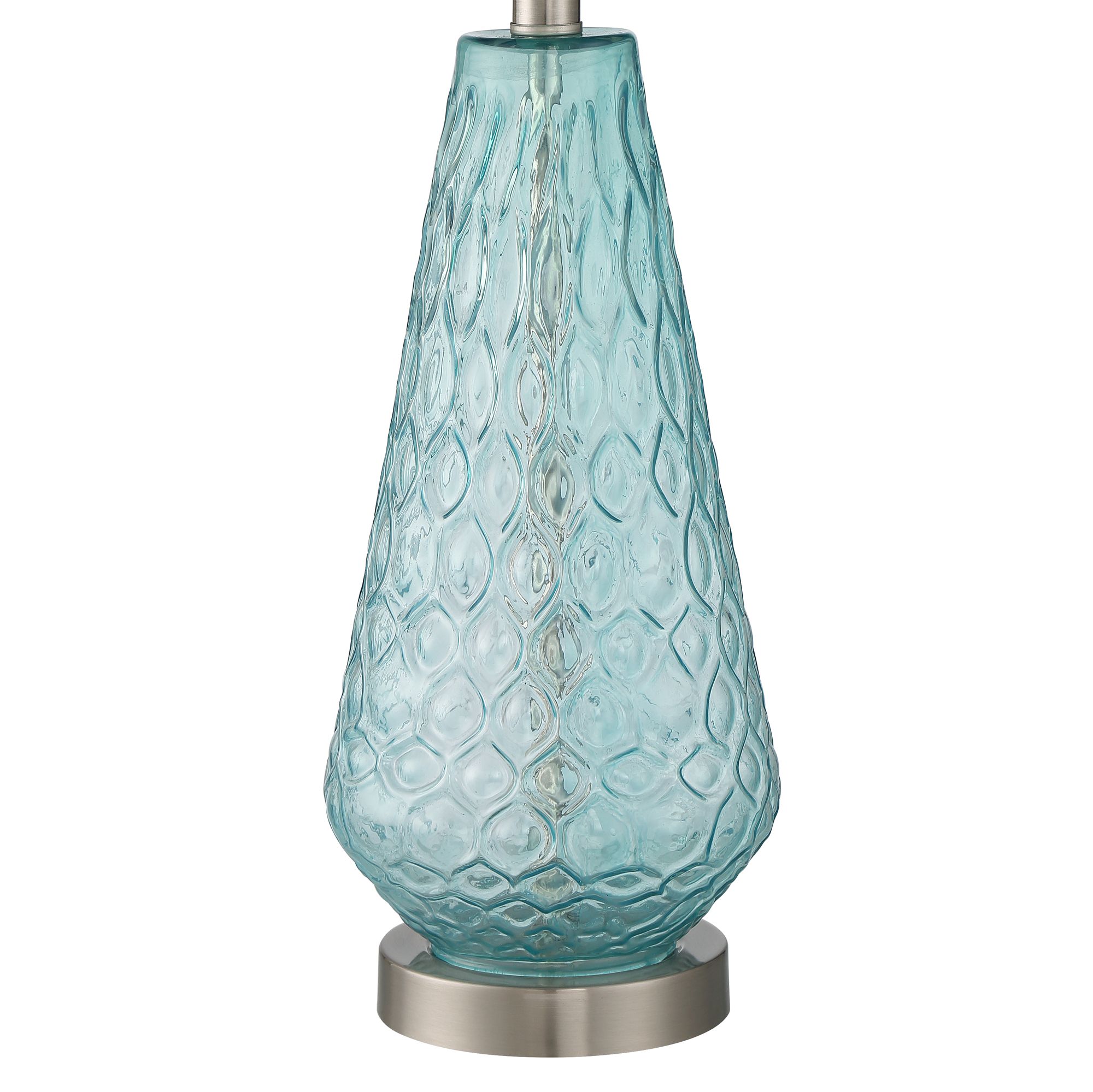 Image 5 Possini Euro Dylan 27 1/2" Blue Glass Lamp Set of 2 with Smart Sockets more views