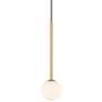 2_Possini Euro Eclipse 4 3/4" Wide Gold and White Glass LED Mini Pendant