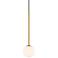 Possini Euro Eclipse 4 3/4" Wide Gold and White Glass LED Mini Pendant