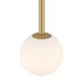 3_Possini Euro Eclipse 4 3/4" Wide Gold and White Glass LED Mini Pendant more views