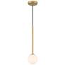 6_Possini Euro Eclipse 4 3/4" Wide Gold and White Glass LED Mini Pendant more views