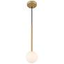 7_Possini Euro Eclipse 4 3/4" Wide Gold and White Glass LED Mini Pendant more views