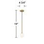 Possini Euro Eclipse 4 3/4" Wide Gold and White Glass LED Mini Pendant in scene
