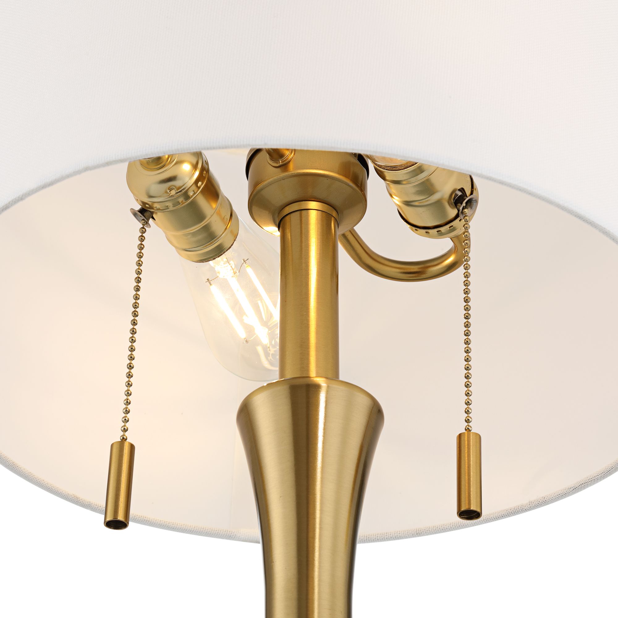 Image 5 Possini Euro Edinburgh 26"H Brass Pull-Chain USB Table Lamp Set of 2 more views