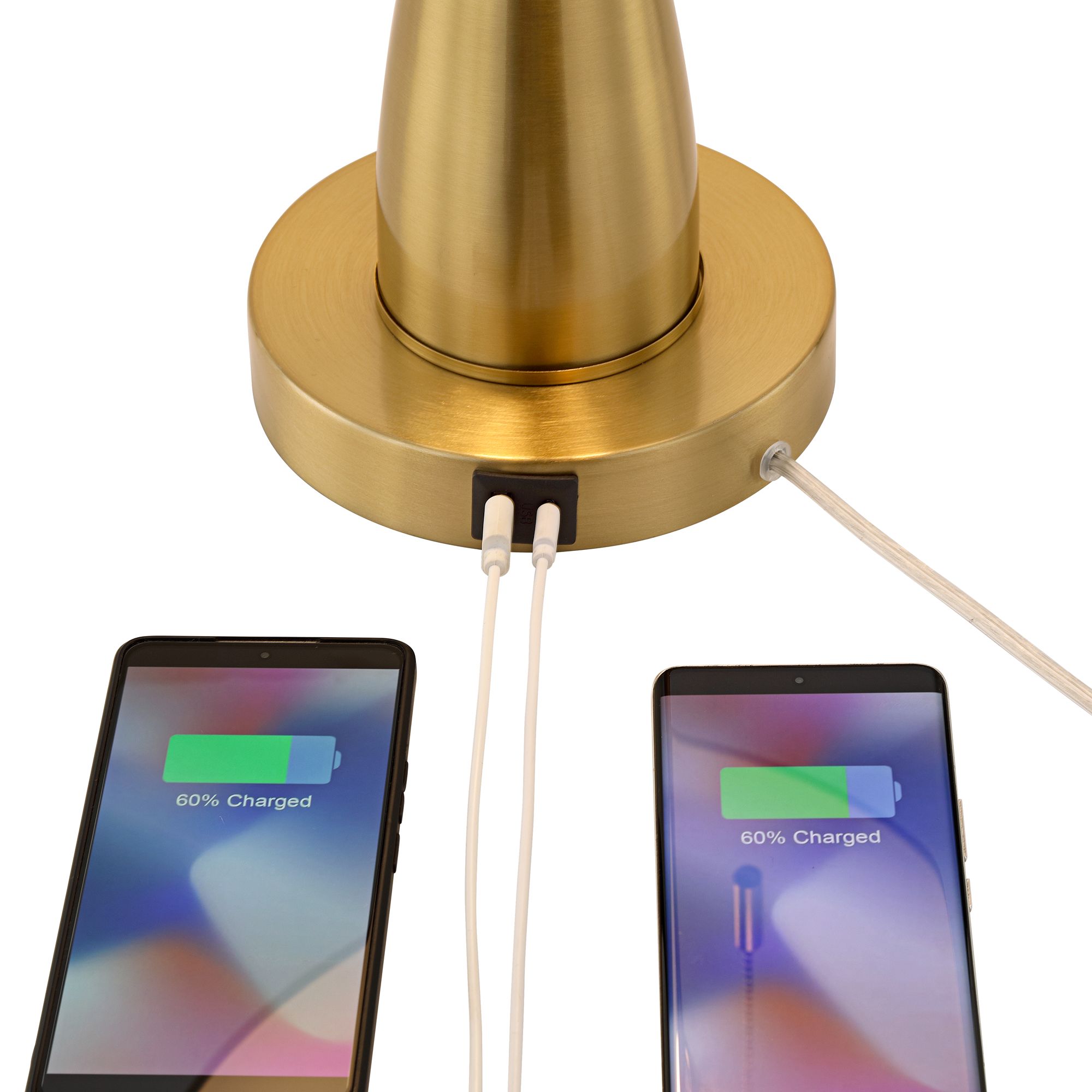 Image 7 Possini Euro Edinburgh 26"H Brass Pull-Chain USB Table Lamp Set of 2 more views