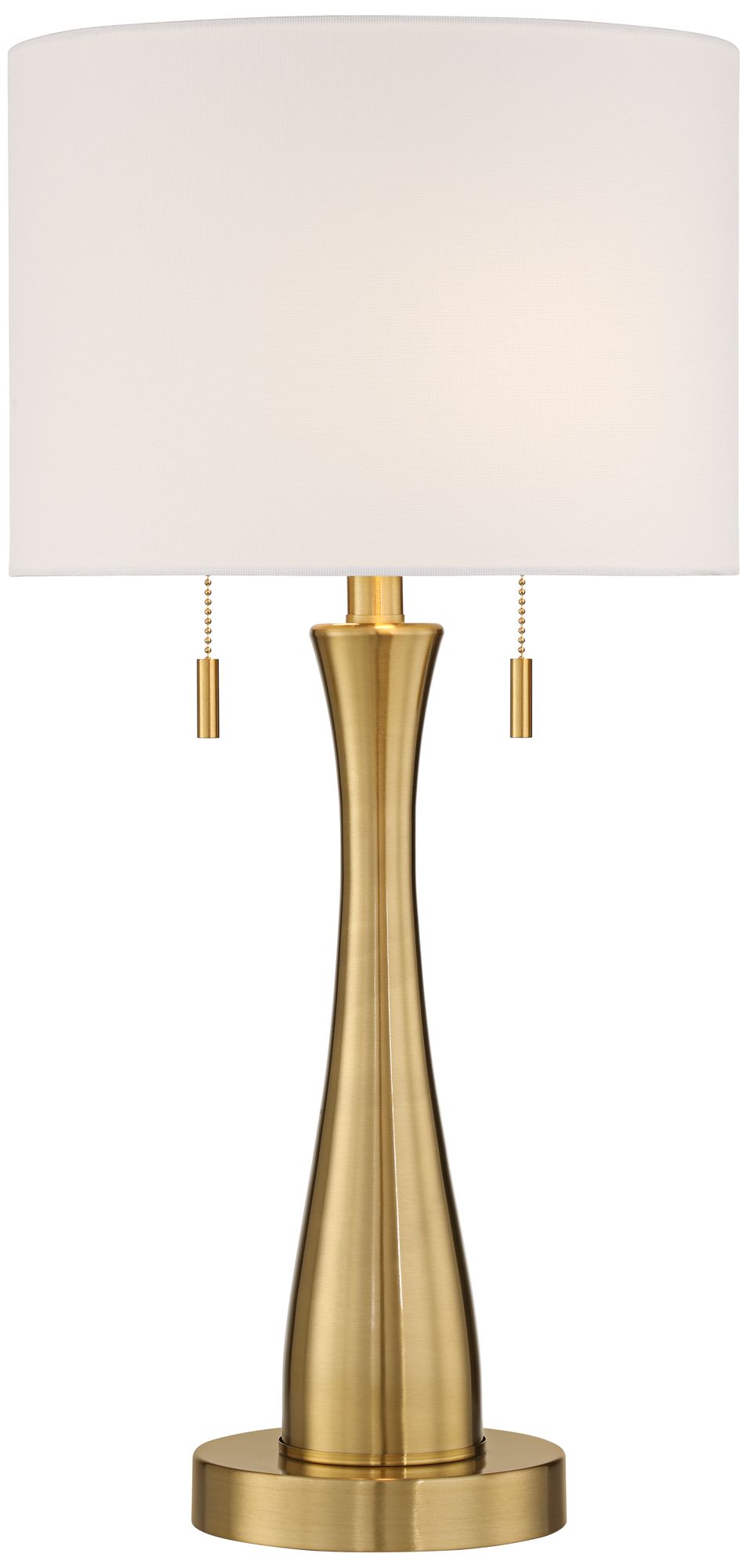 Possini Euro Edinburgh 26"H Brass Pull-Chain USB Table Lamp Set of 2