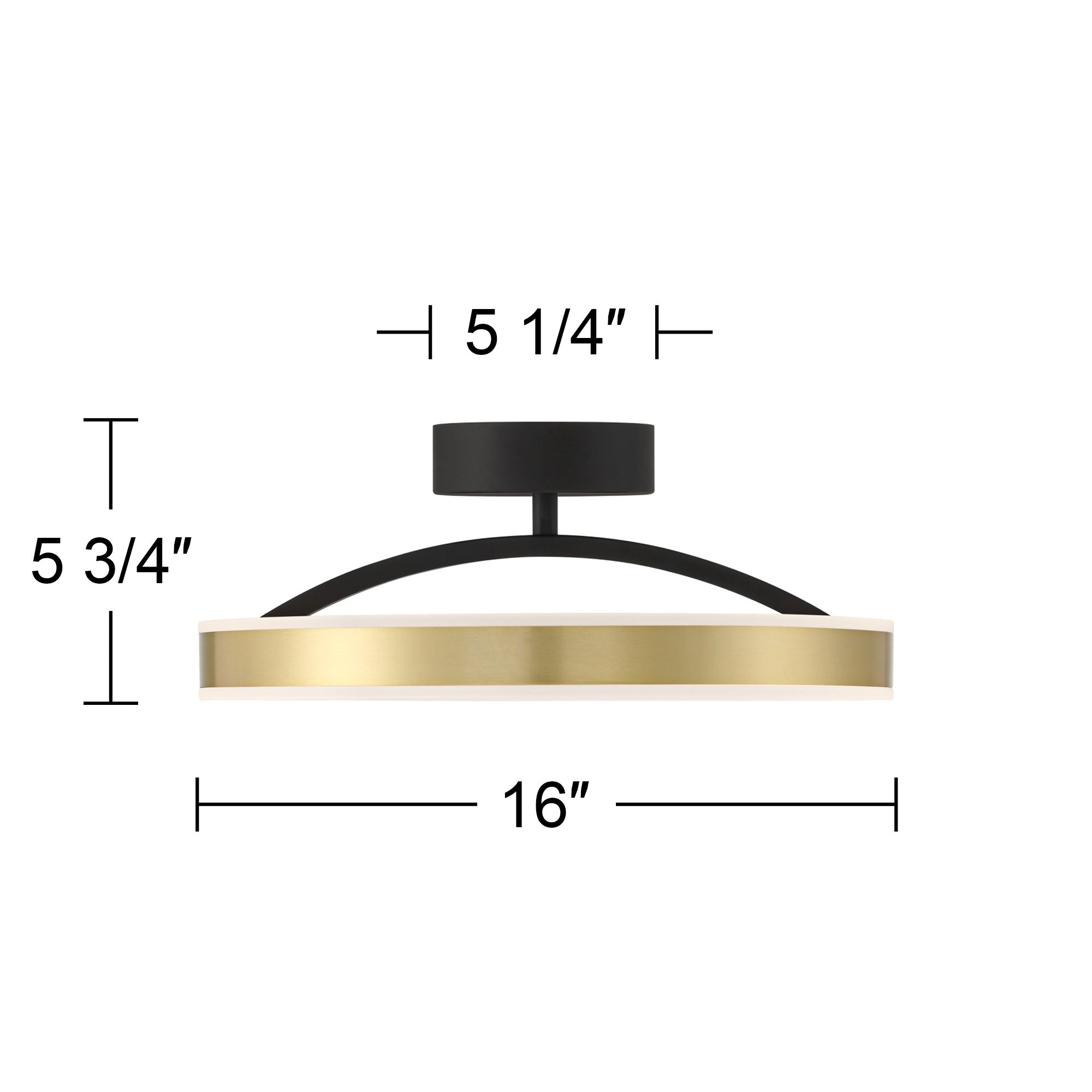 Watch A Video About the Eliza Matte Black Antique Brass LED Ring Ceiling Light