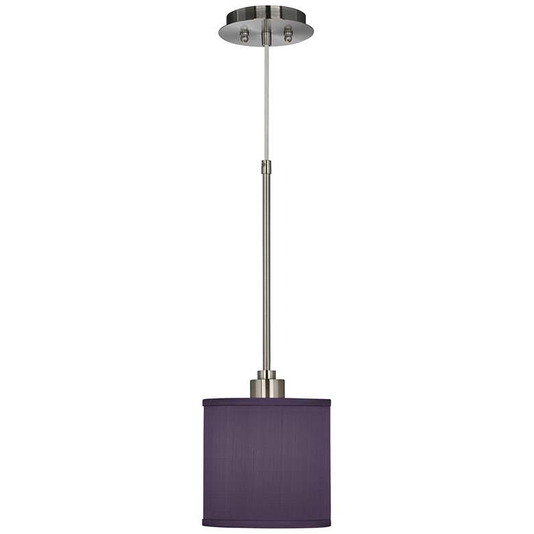 Image 2 Possini Euro Eggplant Purple 7"Wide Mini Pendant Light