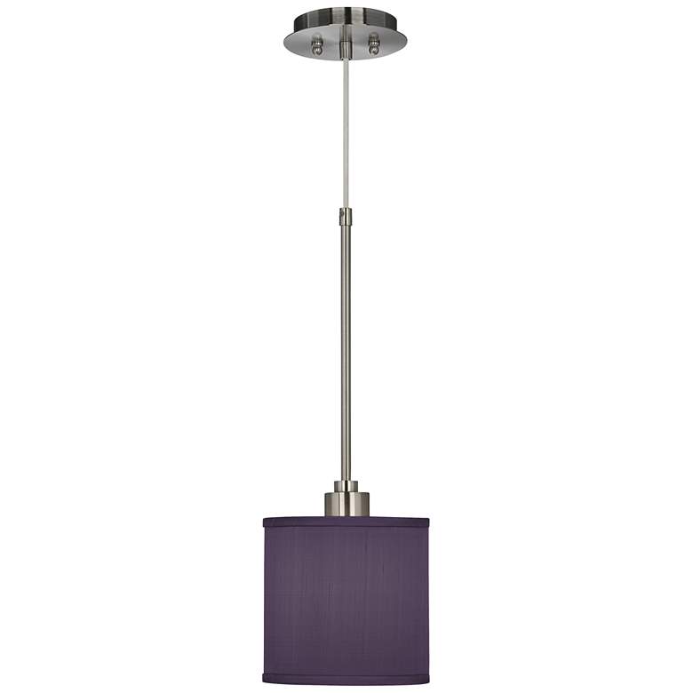 Image 2 Possini Euro Eggplant Purple 7 inchWide Mini Pendant Light