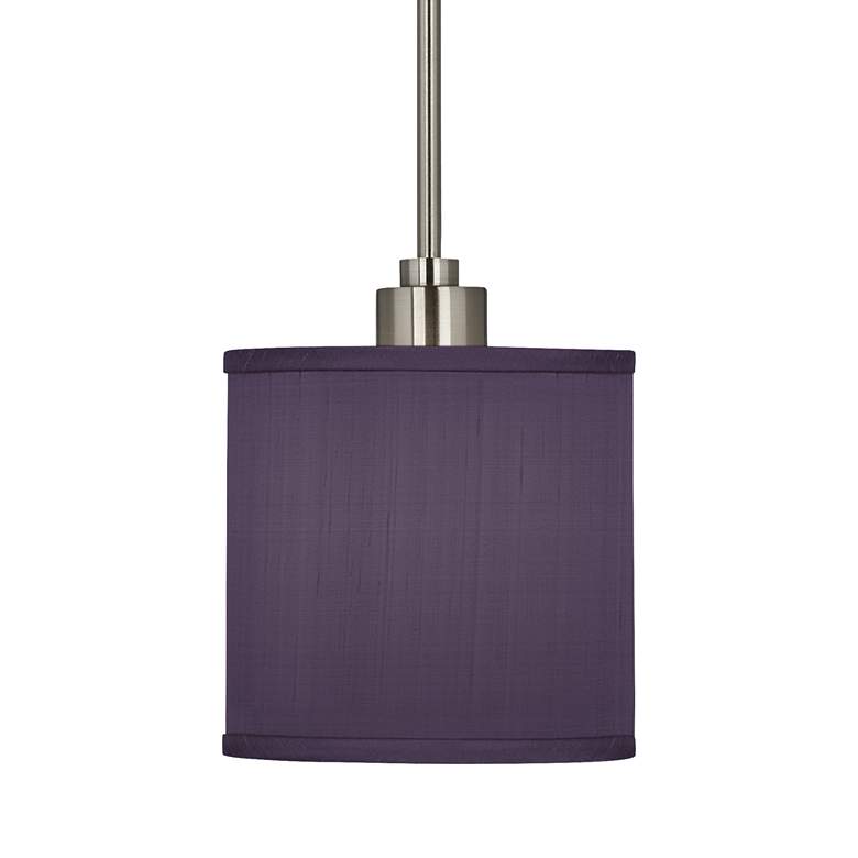 Image 3 Possini Euro Eggplant Purple 7 inchWide Mini Pendant Light more views