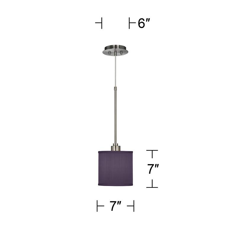 Image 5 Possini Euro Eggplant Purple 7 inchWide Mini Pendant Light more views