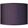 Possini Euro Eggplant Purple Faux Silk Drum Shade 15.5x15.5x11 (Spider)