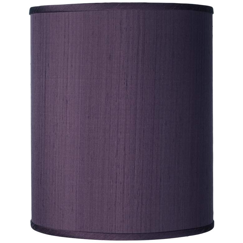 Image 1 Possini Euro Eggplant Purple Polyester Drum Shade 10x10x12 (Spider)