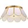 Possini Euro Eldridge 15 3/4" Warm Brass and Seashell Ceiling Light