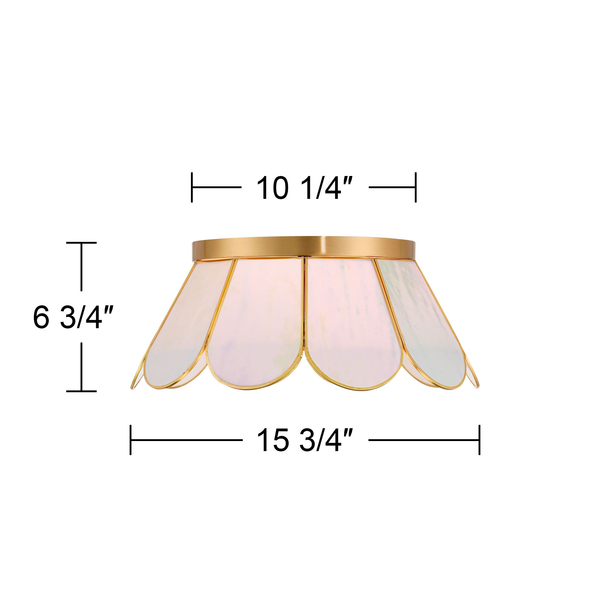 Watch A Video About the Eldridge Warm Brass and Seashell Ceiling Light