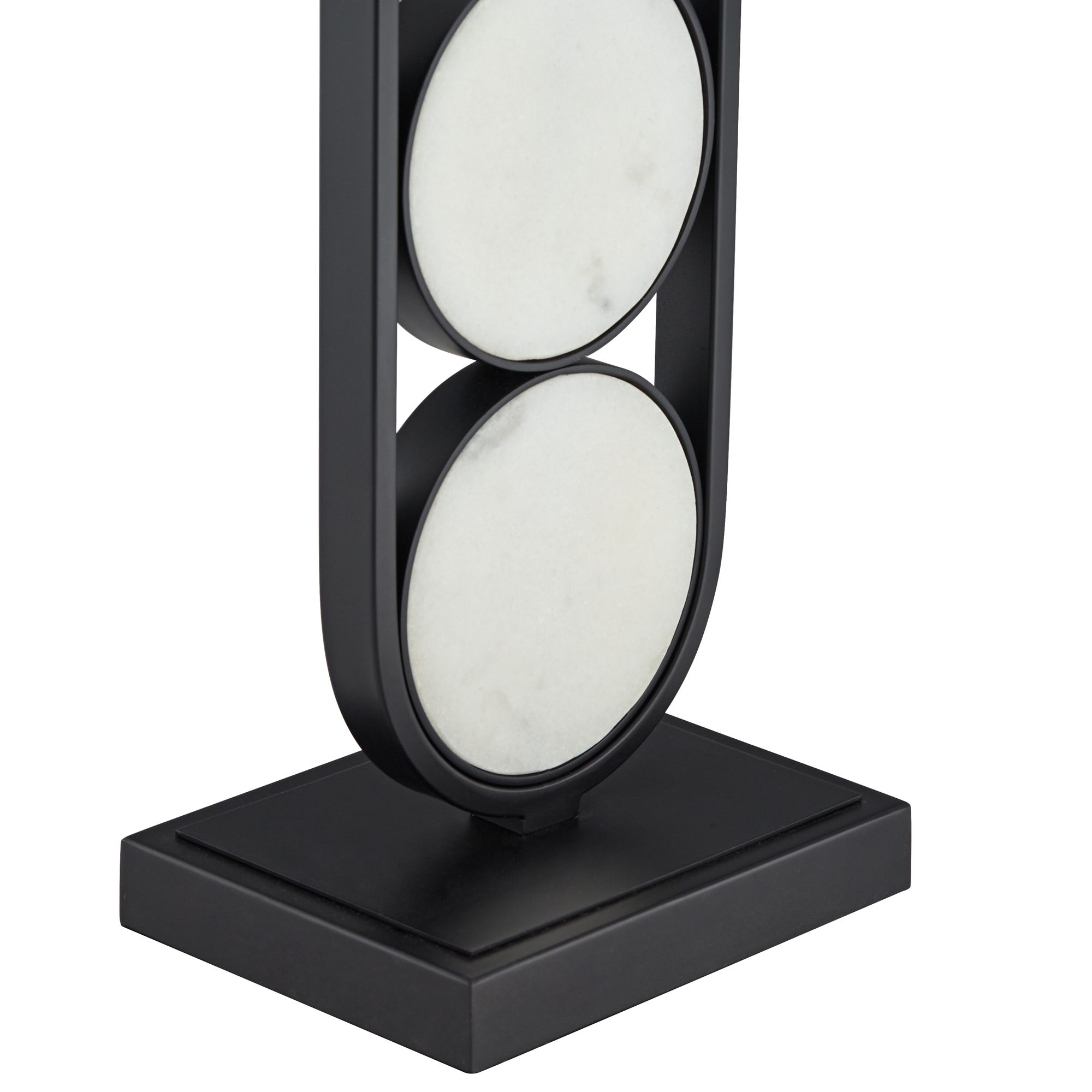 Image 5 Possini Euro Eleanor 32 1/4" Black and White Marble Modern Table Lamp more views