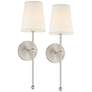 Thumbnail2 of Possini Euro Elena 21" High Brushed Nickel Wall Sconce Set of 2
