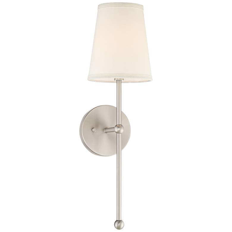 Image 2 Possini Euro Elena 21" High Brushed Nickel Wall Sconce