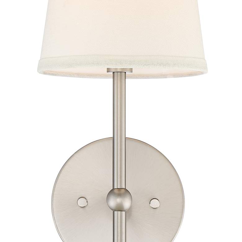 Image 3 Possini Euro Elena 21" High Brushed Nickel Wall Sconce more views
