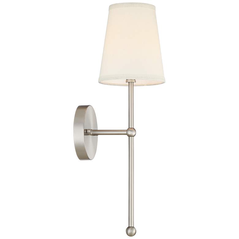 Image 6 Possini Euro Elena 21 inch High Brushed Nickel Wall Sconce more views